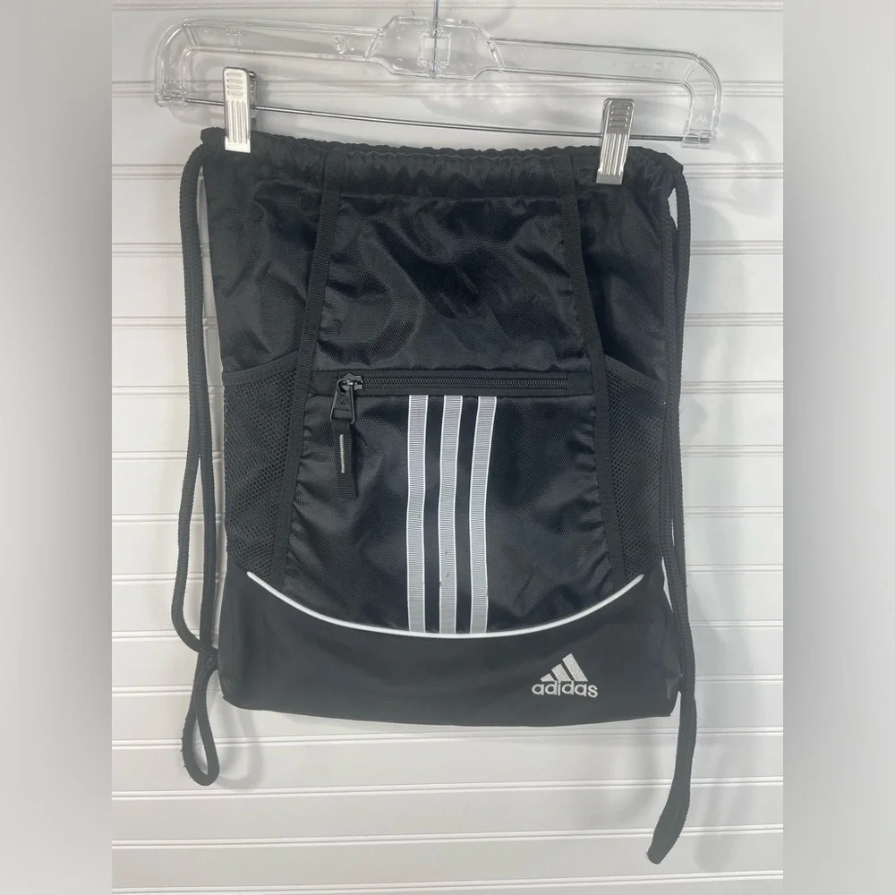 Adidas Black Alliance Sackpack Tennis Sports Drawstring Closure Bag GUC - Picture 1 of 12